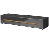 Mueble para tv lucia con 2 cajones - gris brillante - 180 x 34 x 50 cm