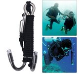 Anzuelo de deriva de arrecife de acero inoxidable doble para buceo con escafandra autónoma con línea para buceo en cuev