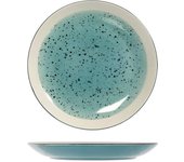 6 platos de gres mimosa azul claro plano 26,5 h&h