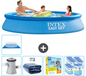 Paquete de piscina - intex - alrededor - 305x305x61 cm + accesorios cb22