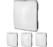 Vevor luces led para toldos, paquete de 4, 150 w, 16500 lm, luz diurna 5000 k, luces techo duraderas para exteriores, 12,4 x 12,4 para gasolineras