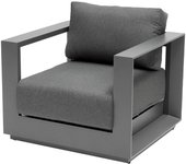 Hespéride - sillón de jardín allure grafito y cebrano gris