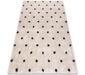 Alfombra fluffy 2370 shaggy puntos - crema / antracita 180x270 cm