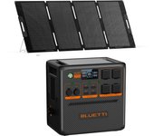 Kit de estación de energía profesional bluetti ac240p ip65 con panel solar de 200 w, 1843 wh y power station de 4 ac de 2400 w