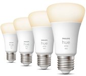 Philips hue white bombilla inteligente a60 - e27 - 800 (paquete de 4)