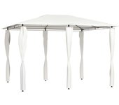 Cenador de jardín con cubiertas de postes crema 3x4x2,6 m 160 g/m² cfw94621