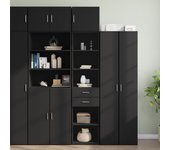 Maison exclusive - armario estrecho madera de ingeniería negro 45x42,5x225 cm