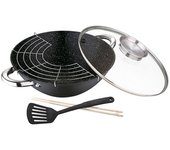 Sartén wok renberg aromany negro hierro fundido black (ø 28 cm) (4 pcs)