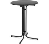 Mesa de bar alta - ø 80 cm - plegable - negra