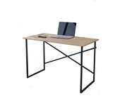 Mesa escritorio para despacho u oficina en casa de estilo industrial con estructura de acero (ancho 120 cm)