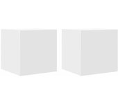 Muebles de pared para tv 2 uds blanco 30,5x30x30 cm