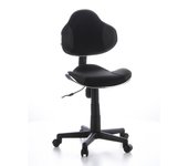 Silla para niños / silla giratoria kiddy gti-2 tejido negro / gris hjh office