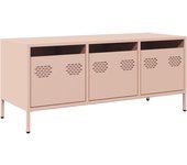 Mueble para tv | mueble de salón acero laminado en frío rosa 101,5x39x43,5 cm cfw71549