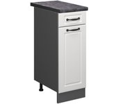 Vicco mueble bajo de cocina r-line, blanco casa de campo, 30 cm , et antracita
