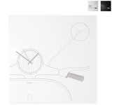 Reloj de pared con llavero de pizarra magnética vespa scooter clock