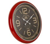 Reloj de pared de metal rojo d62x5