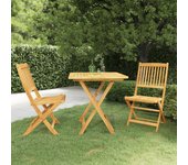 Comedor de jardín plegable 3 piezas | conjunto de jardín | muebles de jardín madera maciza de acacia cfw94787