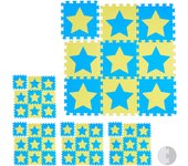 45 losas alfombra puzle bebé, goma eva, colchoneta niños, sin sustancias nocivas, suelo juego, gateo, amarillo y azul
