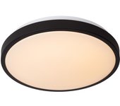Lucide dasher - lámpara de techo baño - ø 34,8 cm - led - 1x18w 2700k - ip44 - sensor movimiento & día/noche - negro