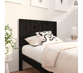 Cabecero de cama，panel de cabecera，decoración de pared madera maciza de pino negro 95,5x4x100 cm cfw98237