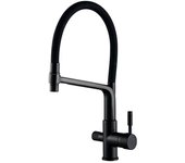 Grifo osmosis inversa 3 vías, extraible, giratorio 360âº moderno de rosmmel de la serie hermes - negro