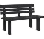 Banco de jardín | silla de jardín polipropileno gris antracita 110x52x71 cm cfw31636