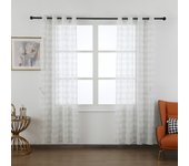 Cortina luminosa estampada con farol 140*260cm gris claro-individual