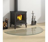 Placa de cristal semicircular para chimenea 1000x500 mm