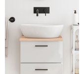 Mesa de baño 40x40x2 cm madera maciza sin tratar