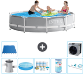 Paquete de piscina - intex - alrededor - 305x305x76 cm + accesorios a2062