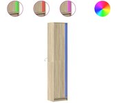Aparador | aparador de comedor | armario de cocina con led madera ingeniería roble sonoma 41,5x32,5x200cm cfw18030
