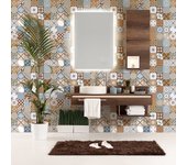 60 vinilo baldosas azulejos macarena - adhesivo de pared - revestimiento sticker mural decorativo - 60stickers10x10cm