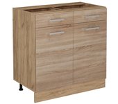 Vicco mueble bajo de cocina r-line, sonoma, 80 cm sin encimera
