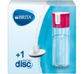Frasco filtrante de agua brita, rosa (0,6l) - incl. 1 filtro microdisc para reducir cloro, pfas, pesticidas e impurezas