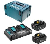 Power pack makita 18v li-ion + 2 baterías 18v 4.0ah + 1 cargador doble con maletín makpac - 197504-2