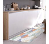 Tapetes de cocina de vinilo antideslizantes madera en color 50x240 cm