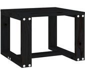 Mesa auxiliar de jardín madera maciza pino negro 40x38x28,5 cm