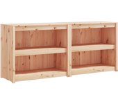 Muebles de cocina de exterior 2 piezas madera maciza de pino