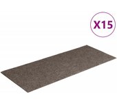 Alfombrilla autoadhesiva escalera 15 uds | alfombras de escalera | tapetes de escalera crema 60x25 cm cfw310778