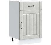 Mueble bajo de cocina lucca madera contrachapada gris cemento