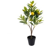 Árbol limonero pequeño artificial para decoración de jardín y hogar, planta de pvc realista para interior y exterior