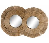 Espejo de pared dkd home decor cristal jute (117 x 6 x 77 cm)