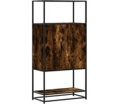Aparador | aparador de comedor | armario de cocina alto madera de ingeniería y metal 68x35x139 cm cfw31413