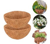 Dos piezas de 14 pulgadas de plantación de coco liner ronda hanging basket liner 100% natural de coco cesta de reemplazo forro