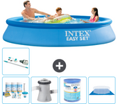 Paquete de piscina - intex - alrededor - 305x305x61 cm + accesorios a488