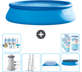 Paquete de piscina - intex - alrededor - 457x457x122 cm + accesorios cb41