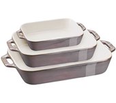Set de bandejas de horno ceramique staub, ancient-grey