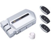 Golden shield - cerradura invisible plata con alarma de 120db 3 mandos