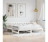 Maison exclusive - sofá cama nido madera maciza de pino blanco 90x200 cm