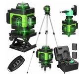 Nivel láser multifuncional 4d de 16 líneas, nivelación automática de 3°, batería de litio recargable por usb, herramienta de nivelación de 1,5 m